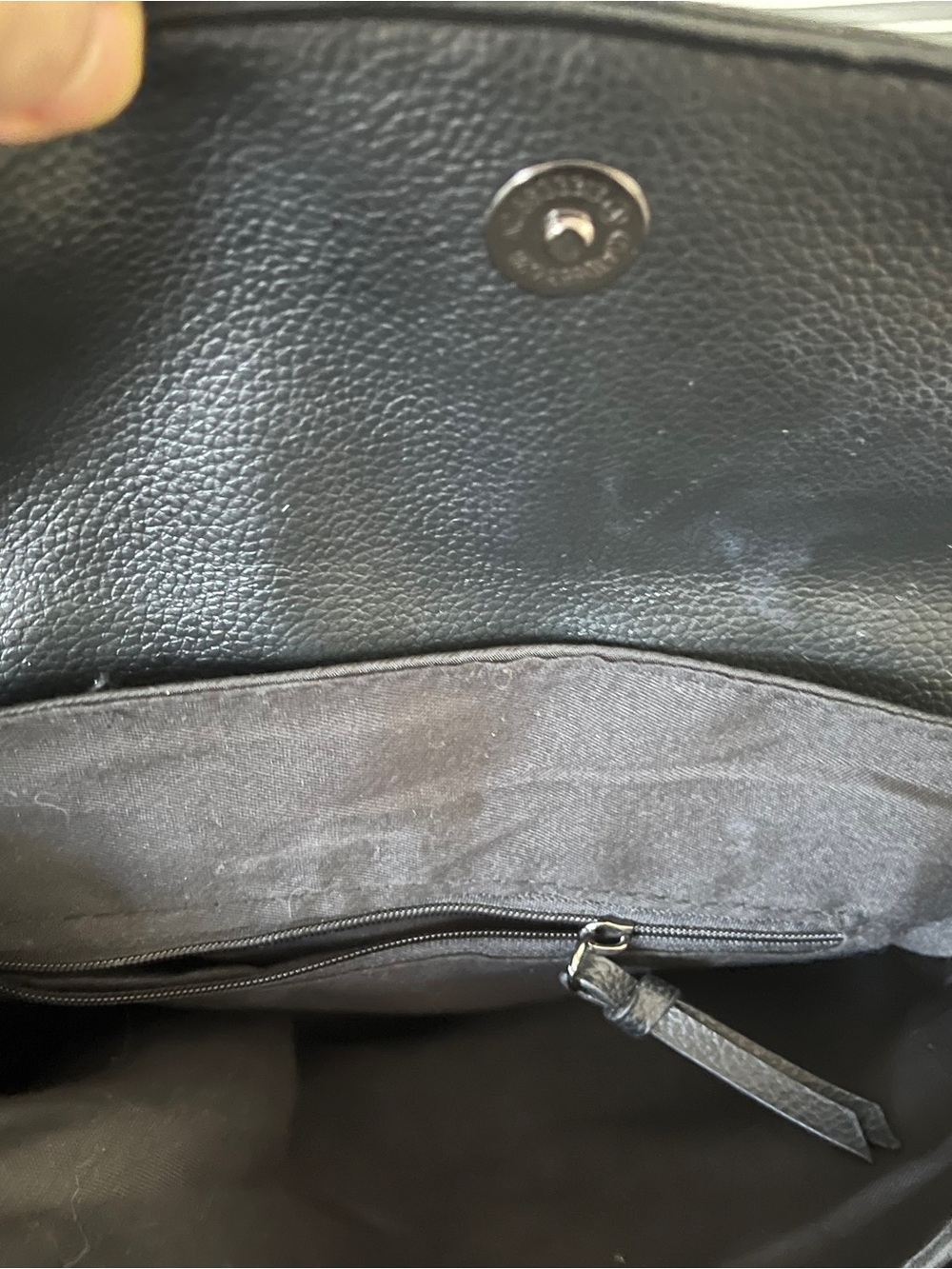 Botkier Black Pebbled Leather Mini Backpack with Interior Zip Pocket